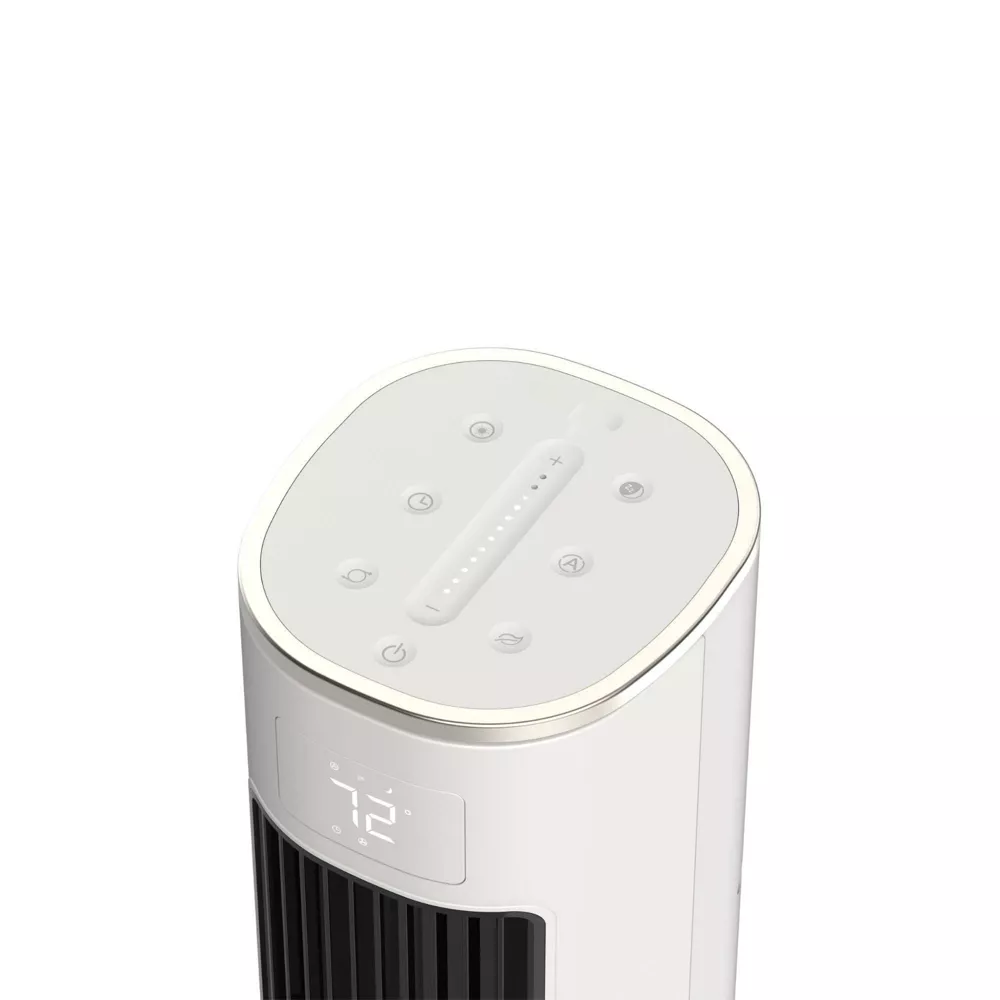 Electric Fan 40 Inch DC Oscillating Tower Fan 12 Speeds AI AirSense Auto Adjustment with Remote & 12H Timer
