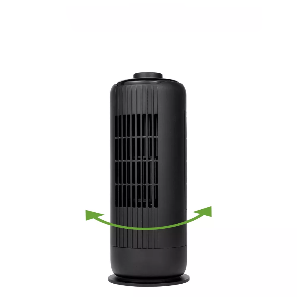 Electric Fan Mini Desktop Oscillating Tower Fan 3 Adjustable Wind Speeds Compact Space-Saving Table Fan
