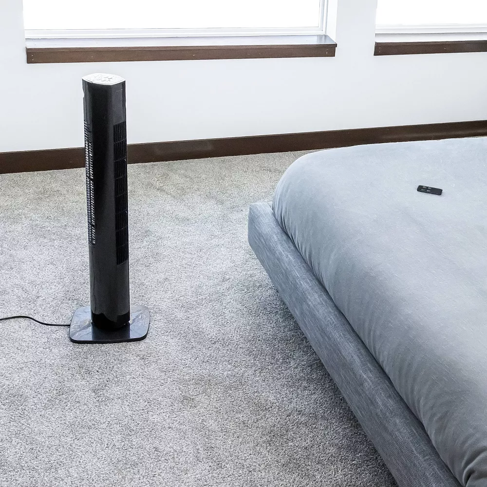 Electric Fan 37 Inch Oscillating Tower Fan 6 Wind Speeds Quiet Operation with Remote Control & 8H Timer