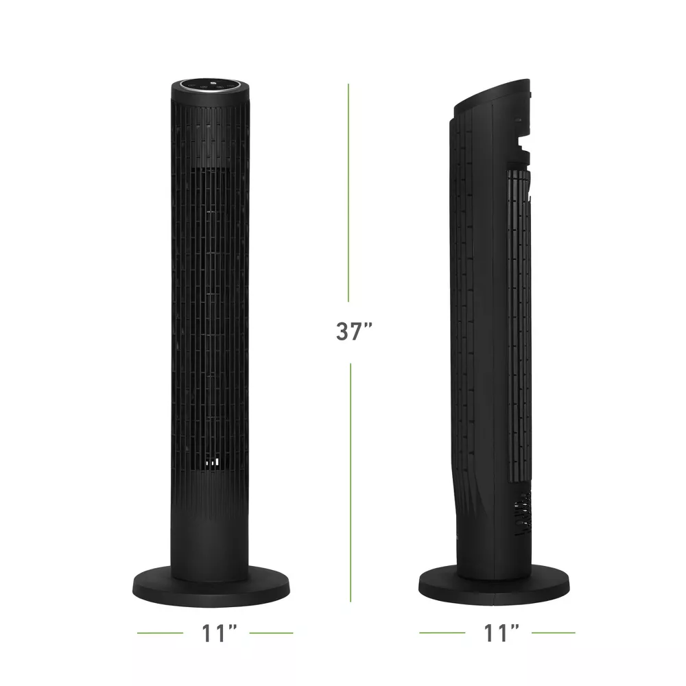 Electric Fan 37 Inch Oscillating Tower Fan 6 Wind Speeds Quiet Operation with Remote Control & 8H Timer