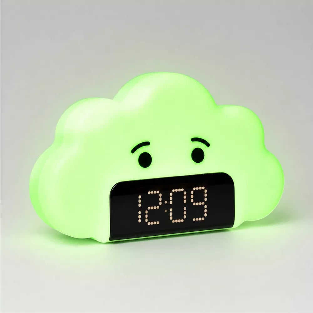 Digital Alarm Clock Cloud Shaped Kids Wake Up Clock with Warm Night Light Adjustable LED Brightness & Snooze Function