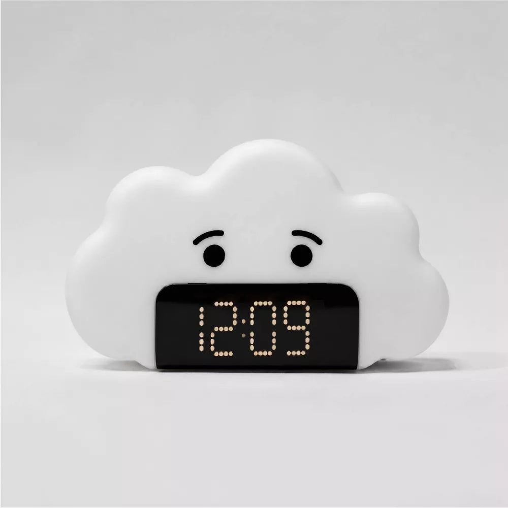 Digital Alarm Clock Cloud Shaped Kids Wake Up Clock with Warm Night Light Adjustable LED Brightness & Snooze Function